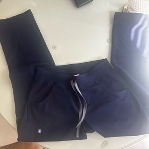 Small navy blue figs scrub pants